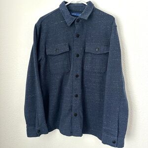 Apt. 9 Casual Jacket Men’s L Blue Button Front Shirt Shacket